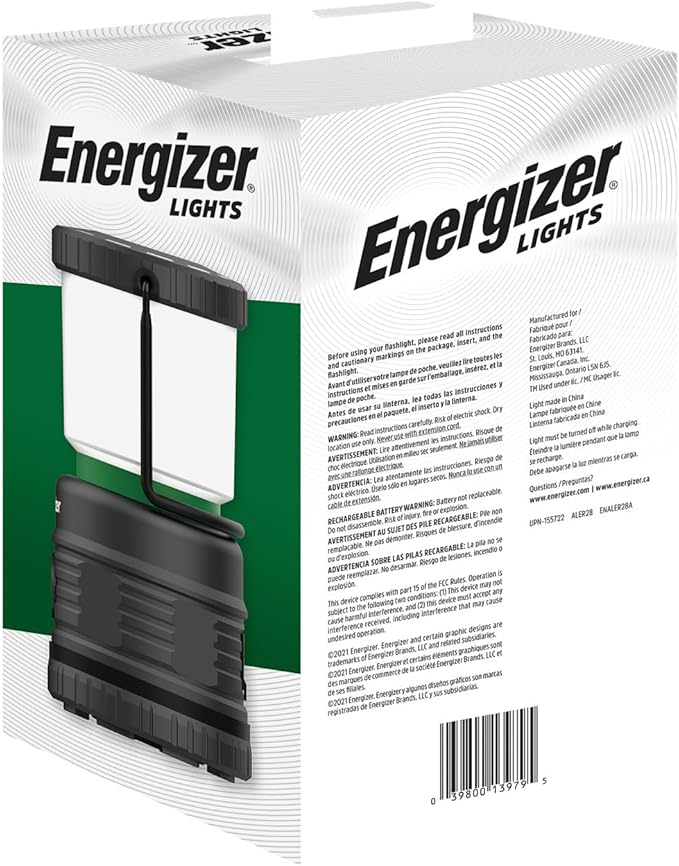 ENERGIZER LED Camping Lantern X1000, Bright and Rugged Tent Light, Water Resistant Lantern for Camping, Hiking, Fishing, Emergency (USB Cable Included)