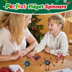 Gokeey Christmas Fidget Toys Transformable Fidget Spinners for Kids and Adults, Stress Relief Sensory Toys for Boys and Girls Fingertip Gyros for ADHD Autism for Kids Birthday Gifts