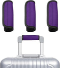 uxcell 3 Pcs Luggage Handle Wrap for Suitcase, Neoprene Handbag Grip Cover Protector Luggage Identifiers Suitcase Handle Wraps for Luggage Shopping Bag Travel Bags, Purple
