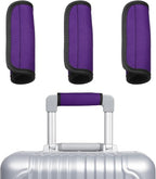 uxcell 3 Pcs Luggage Handle Wrap for Suitcase, Neoprene Handbag Grip Cover Protector Luggage Identifiers Suitcase Handle Wraps for Luggage Shopping Bag Travel Bags, Purple