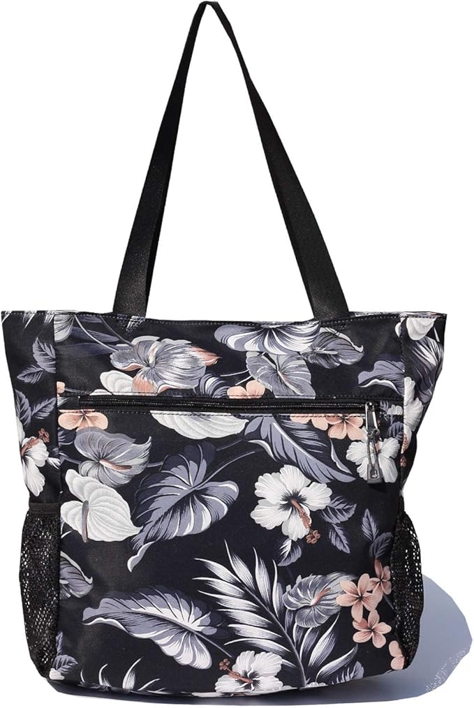 Original Floral Water Resistant Large Tote Bag Shoulder Bag for Gym Beach Travel Daily Bags Upgraded