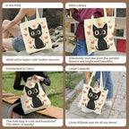 ANNA QUEEN Cat Tote Bag Shoulder Bag Handle Bag for Gym Yoga Picnic Beach Kitchen Reusable