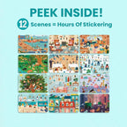 Hello Cats 500+ Sticker Book for Girls by Cupkin Toddler Airplane Activity Coloring + Sticker Book, Road Trip Essentials, 2 Coloring Pages + Scenes for Ages 2–8 Years