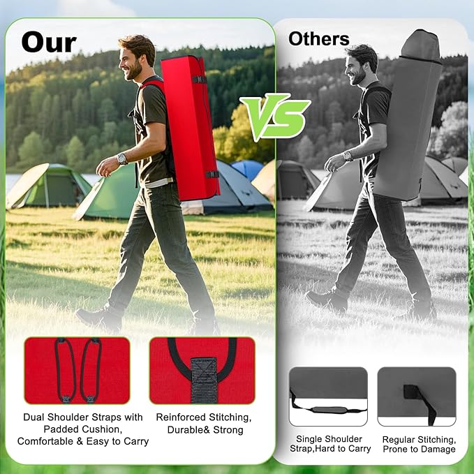 VTOY Portable Camping Chair with Canopy - Folding Chair with Canopy, Durable 600D Oxford Canopy Chair for Camping, Beach, Picnics, Fishing & Sports