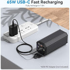 Portable Power Bank with AC Outlet, 100W Portable Laptop Charger, 98Wh/27000mAh High Capacity with 65W PD USB C Laptop Battery Bank, Backup Power Source for Business Travel and Outdoor Activities