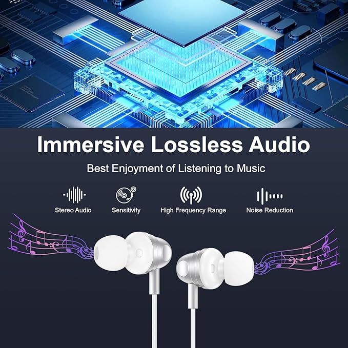 USB C Google Headphones Wired Earbuds for Google Pixel 10a,10 Pro XL/Fold,10Pro,10,9a,9 Pro XL,9,8a,8Pro,8,7a,7Pro,7,6a,6Pro,6,5a,5,4a,4XL,3a,3XL,3,2, in Ear Type C Pixel 10 Wired Ear Buds Earphones