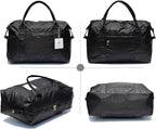 ESVAN Travel Tote Duffel Gym Bag,Weekender Overnight Carry-on Tote Crossbody Bag with Wet Pocket and Trolley Sleeve Upgraded