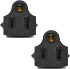 Ceptics Japan, Philippines NEMA 1-15 Travel Power Plug Adapter Accepts NEMA 5-15R - ETL Certified - Industrial Grade (IG-6-2PK)