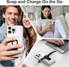 Magnetic Portable Charger, 10000mAh Wireless Power Bank for iPhone with Built-in Cables, 20W Fast Charging for Magsafe Battery Pack with Stand for iPhone Air/17/16/15/14/13/12 and Apple Watch