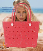 Lightweight Extra large Rubber Beach Bag Small mini Tote Bag for Gym Waterproof medium Open Handbag for Pool Sports