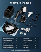 AUTOPkio Portable Camping Shower, Upgraded Outdoor Shower with 6000mAh Rechargeable Battery Pump & Digital Display for Hiking, Travel, Car, Pet Bath, Watering, Emergency
