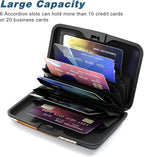 Credit Card Holder, Mini Aluminum Card Wallet RFID Blocking Slim Metal Hard Card Case for Women Men, Abstract Marble