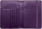Passport Holder,RFID Blocking Passport Cover Cute Floral Traveling Passport Wallet for Women Purple Flowers.