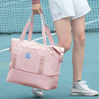 Travel Duffel Bag, Sports Tote Gym Bag, Shoulder Weekender Overnight Bag for Women
