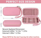 Case for Anker Magnetic Battery 10,000mAh Foldable Wireless Portable Charger, 633/622/621/321 5,000mAh Power Bank (MagGo) Holder, Storage for Baseus Power Delivery -Case Only (Pink, Medium)