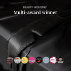 DROWSY Silk Sleep Mask - Face-Hugging, Padded Cocoon for Luxury Sleep in Total Darkness - 100% Pure Mulberry Silk (Black Jade)