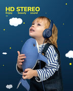 awatrue 2PCS Kids Headphones for School Travel, 85/94dB Safe Volume Limit, 3.5mm Jack, HD Mic, Portable Wired Headphone with Shareport, Stereo Sound On-Ear Headphones for Toddler Kids Girls Boys
