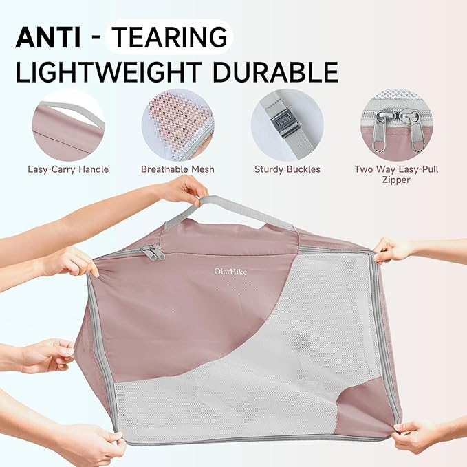11 Set Packing Cubes for Travel, Gifts for Women Mom,Anti-Tearing Suitcase Organizer,OlarHike Vacation Essentials & Accessories for Cruise Ship