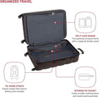 SwissGear 7366 Signature Hardside Expandable Luggage with Spinner Wheels, TSA Lock, Chocolate, Checked-Large 27-Inch