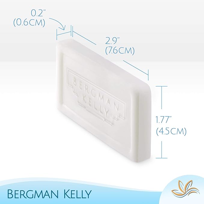 Bergman Kelly Hotel Toiletries Bundle (Tropical Waterfall, 1 oz each, 40 Pcs) 4-Piece Set: 10 Rectangular Bar Soap, 10 Shampoo, 10 Conditioner & 10 Body Lotion - Bulk Mini Guest Amenities Supply
