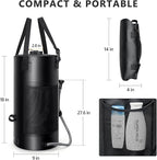 SPACEREST 5 Gal/3 Gal Solar Shower Bag, Solar Heating Camping Shower Bag, On-Off Switchable Shower Head, Portable Shower with Thick Tarpaulin for Camping, Surfing, Outdoor Traveling, No Tear & Leak