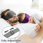 Sleep Mask - Total Blackout 3D Sleeping Mask, Super Lightweight & Silky Soft Eye Mask for Sleeping, Fully Adjustable Fit for Home, Office, Traveling, Meditation, Yoga, Gray, Mothers Day Gifts