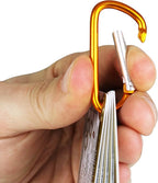 ReferenceReady Outdoor Knots Pocket Guide - Waterproof Knot Tying Cards with Mini Carabiner, 22 Rope Knots for Camping, Backpacking, Scouting and Wilderness Survival
