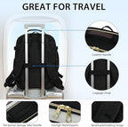 KROSER Laptop Backpack Large Computer Backpack Fits up to 17 Inch Laptop Water-Repellent 40L Travel Backpack Casual Daypack for Business/College/Women/Men-Beige/Black/Coffee
