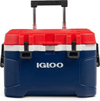 Igloo Trailmate 52Qt Wheeled Cooler, Insulated Hard Shell Ice Chest, Americana