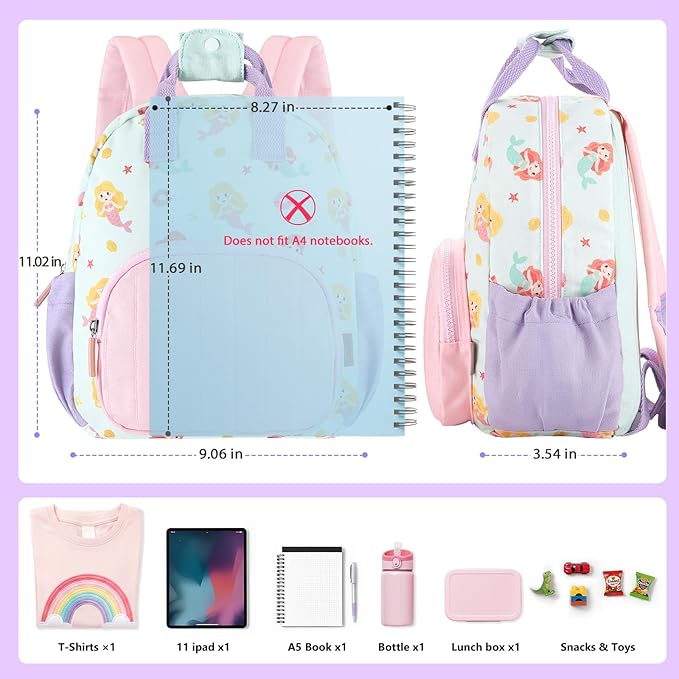 GAGAKU Toddler Backpack for Girls 2-4 years Kids Mini Backpacks Cartoon Breathable Comfortable Preschool Daypack for School Travel Lightwieght Bag - Pink