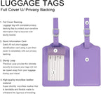 Vigorport Leather Personalized Luggage Tags Set of 4