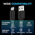 SABRENT [3-Pack 22AWG Premium 6ft USB-C to USB A 3.0 Sync and Charge Cables [Black] (CB-C3X6)