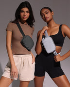 YOSHUYUKI Fanny Pack Crossbody Bag Trendy Waterproof Small Cross Body Purse for Women Men Fashion Waist Packs Mini Belt Pouch Chest Bum Hip Bag Lulu Dupes for Travel Vacation Running Dim Grey