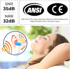 500Pairs Foam Earplugs, 32dB Disposable Noise Reduction Ear Plugs, Hearing Protection Bulk Ear Plugs for Shooting Range, Work, Travel,Concert