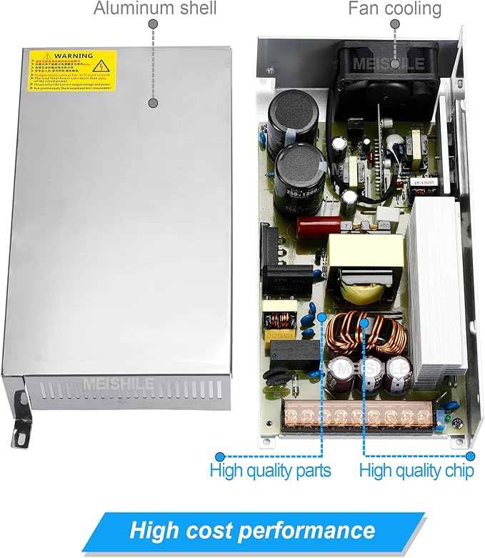 12V 100A 1200W DC Switching Power supply Adapter PSU AC-DC 12Volt Industrial Transformer Converter 0-80/50amps LED drive Lamp Meter Semiconductor Motor Pump Winch Stereos Amplifier Fan SMPS 110V/220V