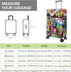 Travel Luggage Cover Suitcase Protector Fits 18-32 Inch Wheel Covers PatternedTravel Related Items Flower Luggage Protector Elastic XL