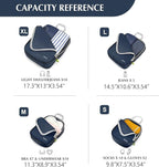 Gonex Compression Packing Cubes, 4pcs Expandable Storage Travel Luggage Bags Organizers (Purplish Blue)