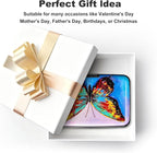 ELFISH RFID Blocking Credit Card Protector Aluminum ID Case Hard Shell Business Card Holders Metal Wallet for Men or Women (One Butterfly)