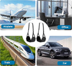 2-Pack Airplane Foot Hammock for Travel, No Collapse Foot Rest with Adjustable Strap, Portable Desk Foot Hammock to Relax Your Feet, Comfy Foot Sling Travel Essentials for Long Flights