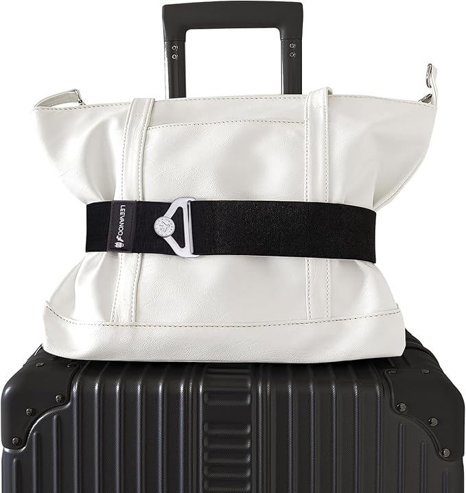 Luggage Straps for Suitcases Add a Bag Luggage Strap, 2-in-1 Travel Belt for Luggage Straps Travel Belt Over Handle for Carry On Bag Adjustable Suitcase Belts, Airport Travel Accessories Black