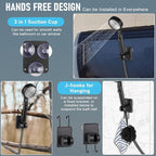 Portable Shower for Camping Essentials: 10000mAh Rechargeable Battery Powered Shower, IPX8 Waterproof Camp Shower Pump, 5-Speed Outdoor Shower with LED Display, Camping Gifts for Men, Dog Bath, Hiking