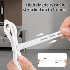 Oligei 25 Pcs Silicone Cable Ties, Cable Ties Reusable, High Elasticity Cord Wraps for Electrical Cords, Cord Organizer for Earphone, Phone Charger(White)