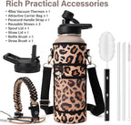 DYSANKY Insulated Water Bottle | Thickened Stainless Steel Vacuum Metal | Portable Sports Water Jug for Gym and Hiking with Straw, Carrier Bag, Handle Strap | BPA-Free 40 oz