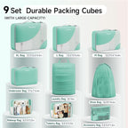 9 Set Packing Cubes for Travel, Gifts for Women Mom,Anti-Tearing Suitcase Organizer,OlarHike Vacation Essentials & Accessories for Cruise Ship
