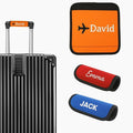 2 Pack Personalized Luggage Handle Wrap with Embroidered Name Custom Soft Grip Handle Cover for Suitcase, Travel Bag Machine Washable Luggage Identifier for Airplane, Cruise, Road Trip