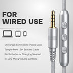 ARTIX CL750 Wired Headphones with Mic — Noise Isolating On-Ear Headphones for Computer and Laptop Wired, Plug in Corded Headphone with Wire (Foldable, Aux Jack 3.5mm)