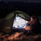 EverBrite Rechargeable Camping Light, Portable Tent Lantern,3 Lighting Modes, Hanging Tent Light Bulbs with Clip Hook for Hiking, Fishing, Backpacking, Emergency and More-Blue
