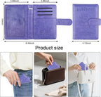 Sizobi Passport Holder for Travel, RFID Passport Cover Wallet for Women Men, Leather Passport Book Card Holder Case for International Travel Must Haves Accessories,Cruise Ship Essentials Gifts, Purple