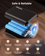 Glaais 5V 7.4V 18400mAh Heated Vest Battery Pack Compatible with ORORO, Battery Pack for Heated Vest with LED, Rechargeable Power Bank for TODWARM, for XINSONYUELL, for Vestego, for Weamest
