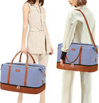 IBFUN Weekender Bags for Women - 21" Travel Duffle with Shoe Compartment - Carry On Overnight Duffel for Weekend Travel & Business Trips, 3PCS